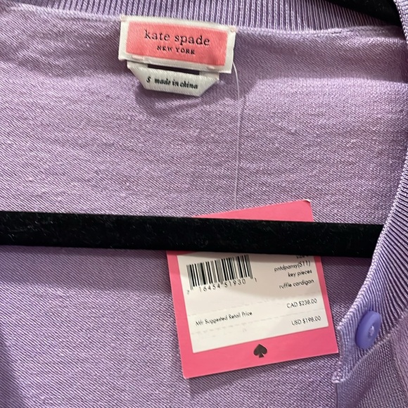 Kate Spade ruffle sleeve cardigan - Picture 5 of 6